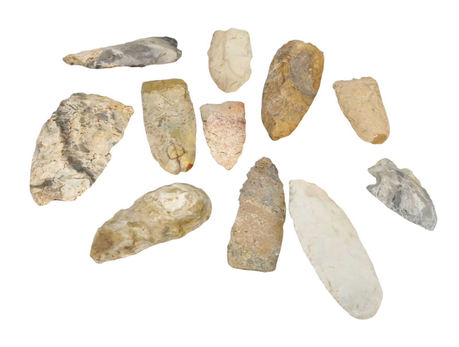 11 NATIVE AMERICAN EASTERN WOODLAND STONE TOOLS (1 of 2)