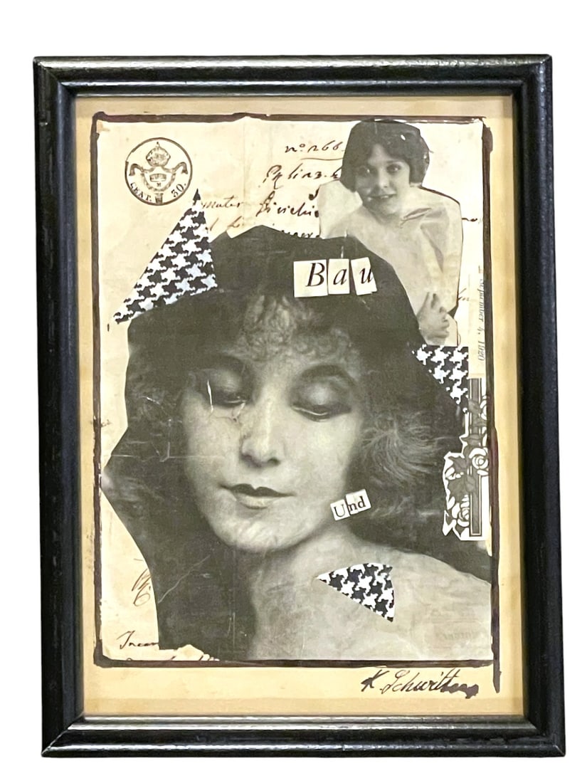 KURT SCHWITTERS (1887-1948) COLLAGE OF A WOMAN (1 of 2)