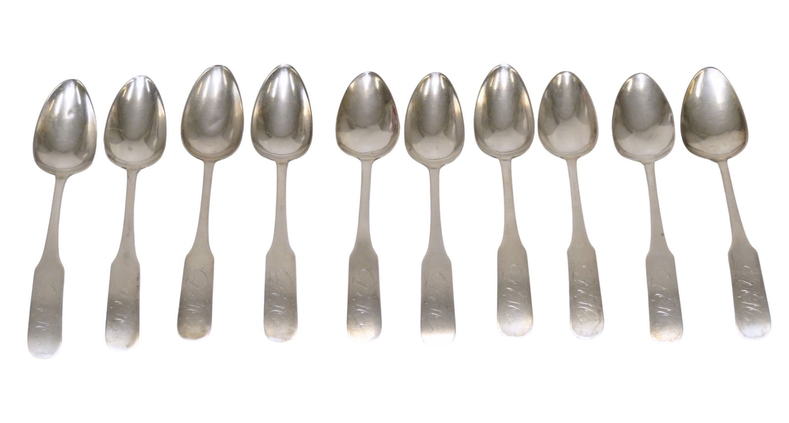 10 CLARK & PELLETREAU CHARLESTON COIN SILVER SPOONS (1 of 4)