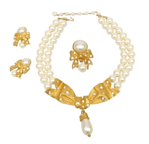 MARVELLA PEARL PARURE DYNASTY 1980s