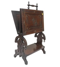 19TH C AMERICAN MARQUETRY FOLIO / MUSIC STAND
