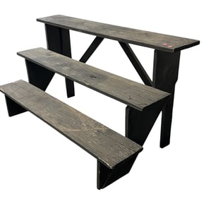 19TH C PRIMITIVE PAINTED STAIRS