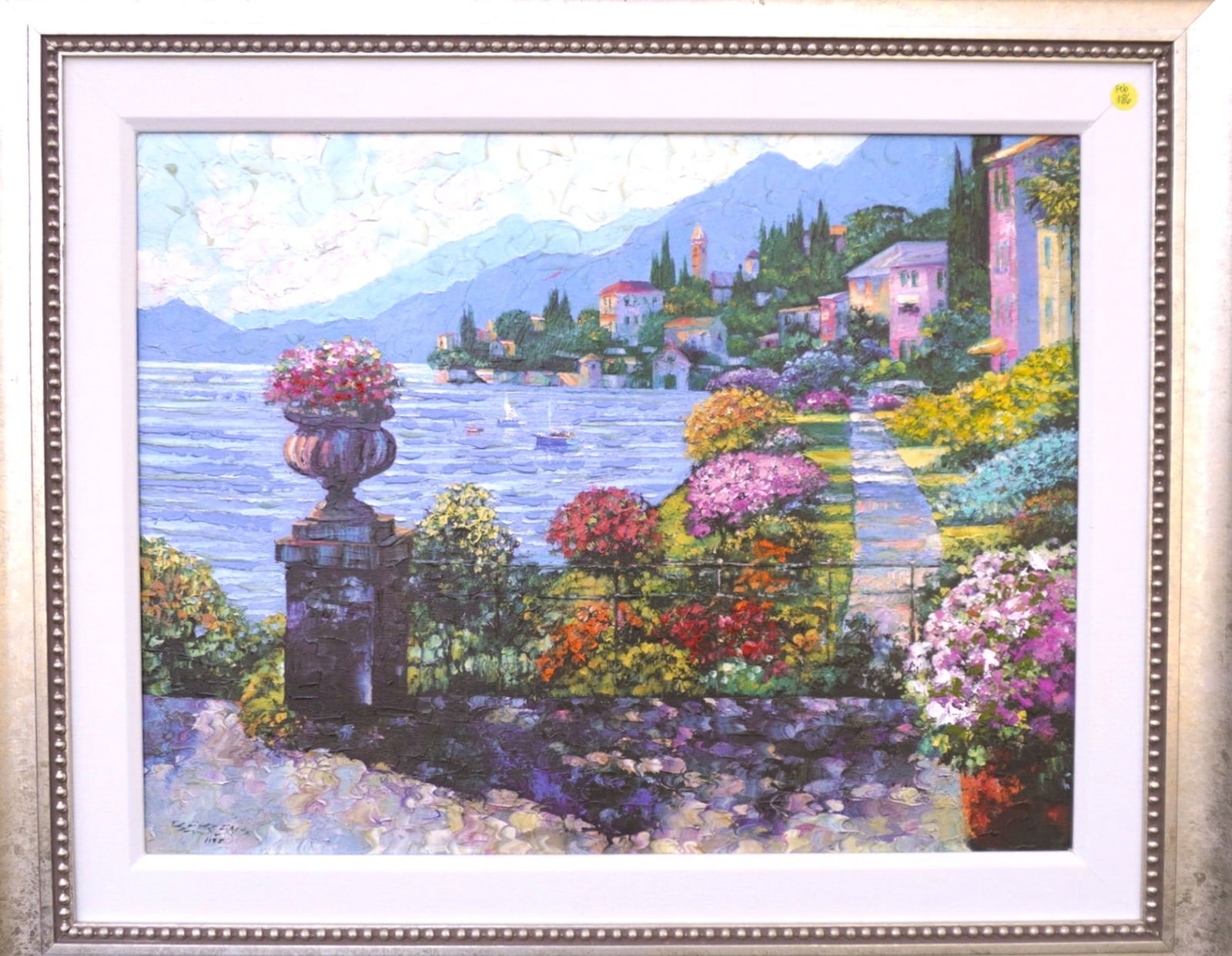 HOWARD BEHRENS "VARENNA MORNING" EMBELLISHED SIGNED (1 of 6)