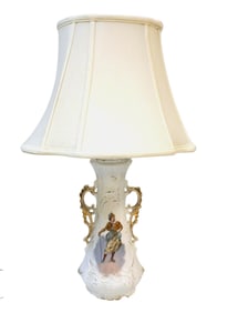 ANTIQUE PORCELAIN VASE CONVERTED TO TABLE LAMP