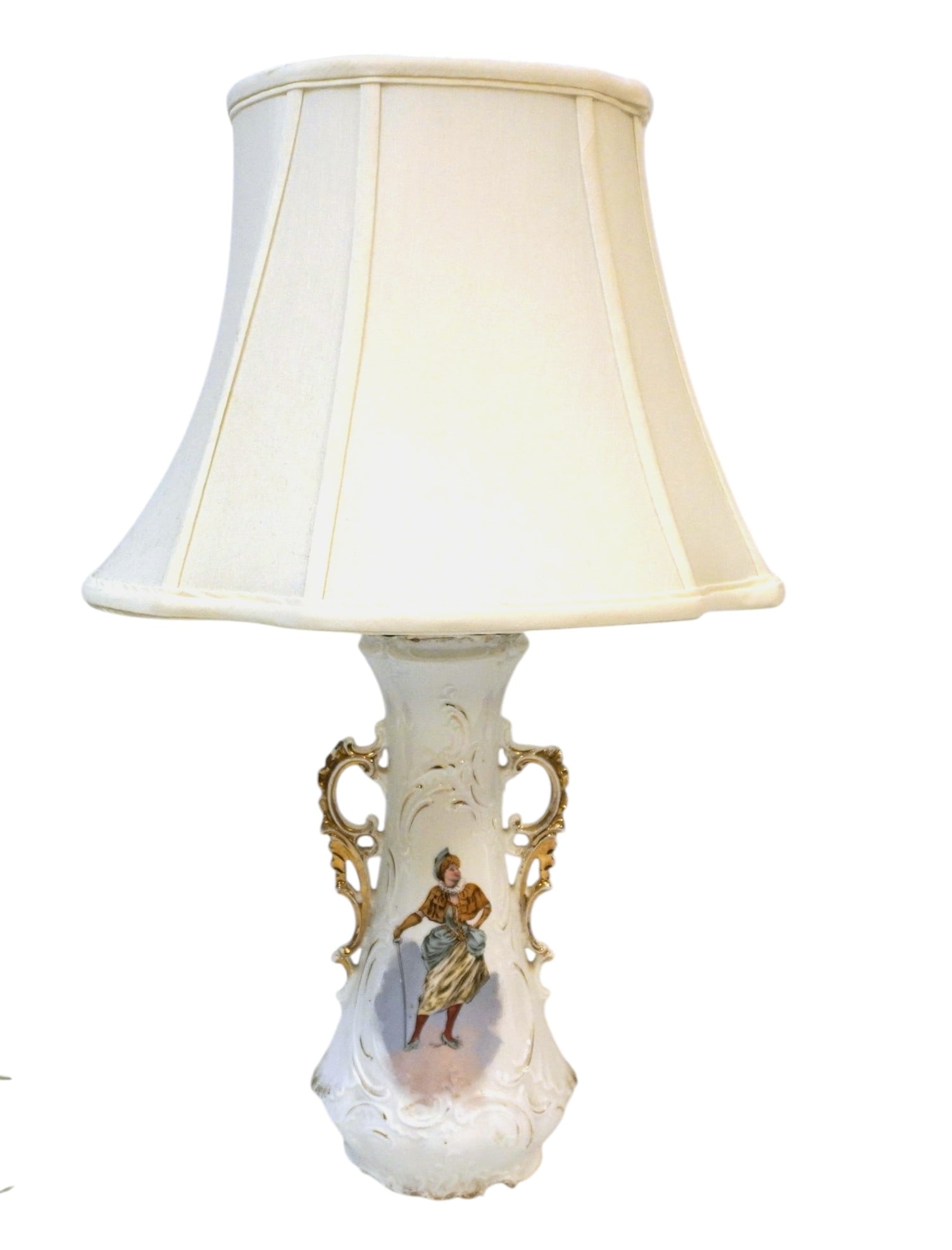 ANTIQUE PORCELAIN VASE CONVERTED TO TABLE LAMP (1 of 5)