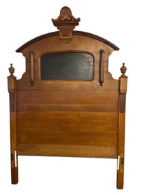 ANTIQUE EASTLAKE STYLE WOODEN HEADBOARD