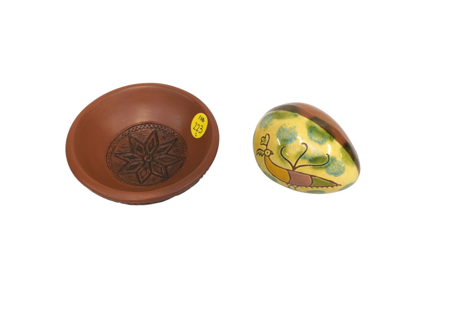 2 PIECES OF REDWARE POTTERY (1 of 3)