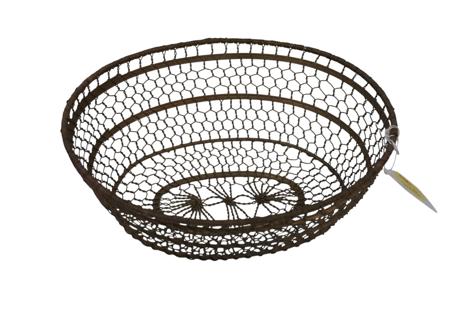 FRENCH WOVEN BRASS BASKET (1 of 3)