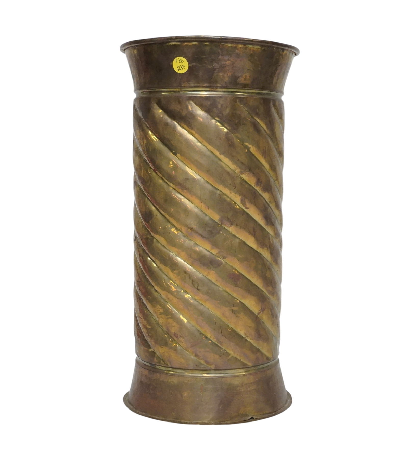 ANTIQUE BRASS HAND HAMMERED UMBRELLA STAND (1 of 6)