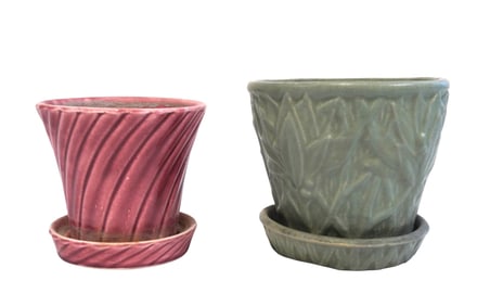 PAIR OF MCCOY POTTER FLOWER POTS