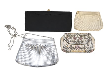 4 VINTAGE EVENING BAGS / CLUTCHES