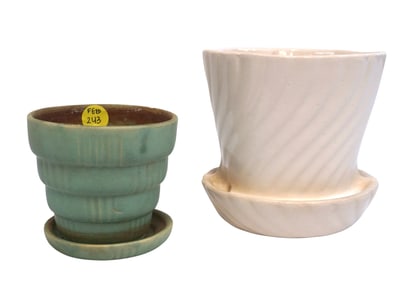 PAIR OF VINTAGE FLOWER POTS