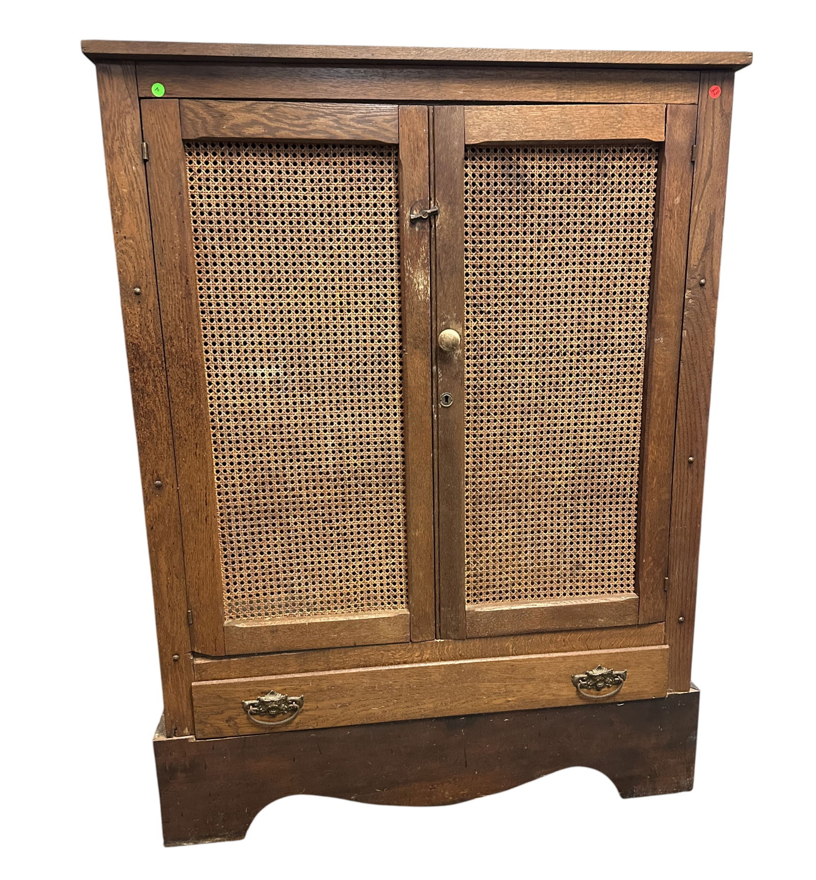 ANTIQUE PRIMITIVE CANE FRONT PIE SAFE (1 of 2)