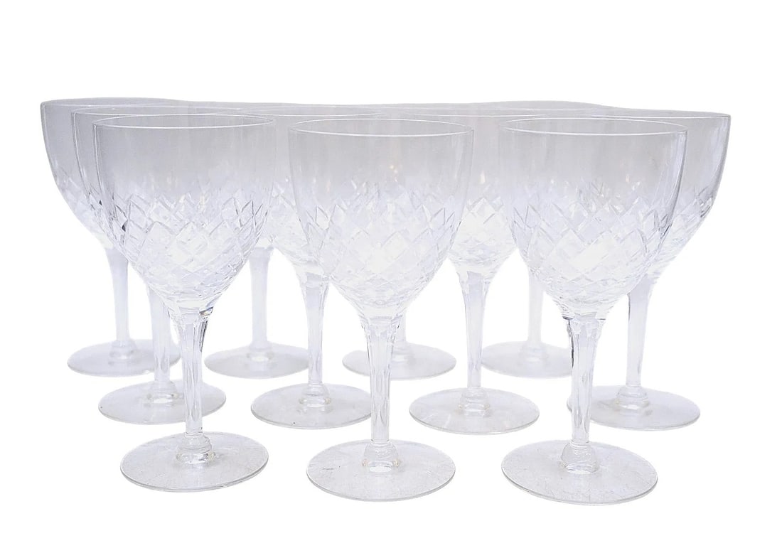 11 VINTAGE SENECA CRYSTAL WATER GOBLETS (1 of 1)