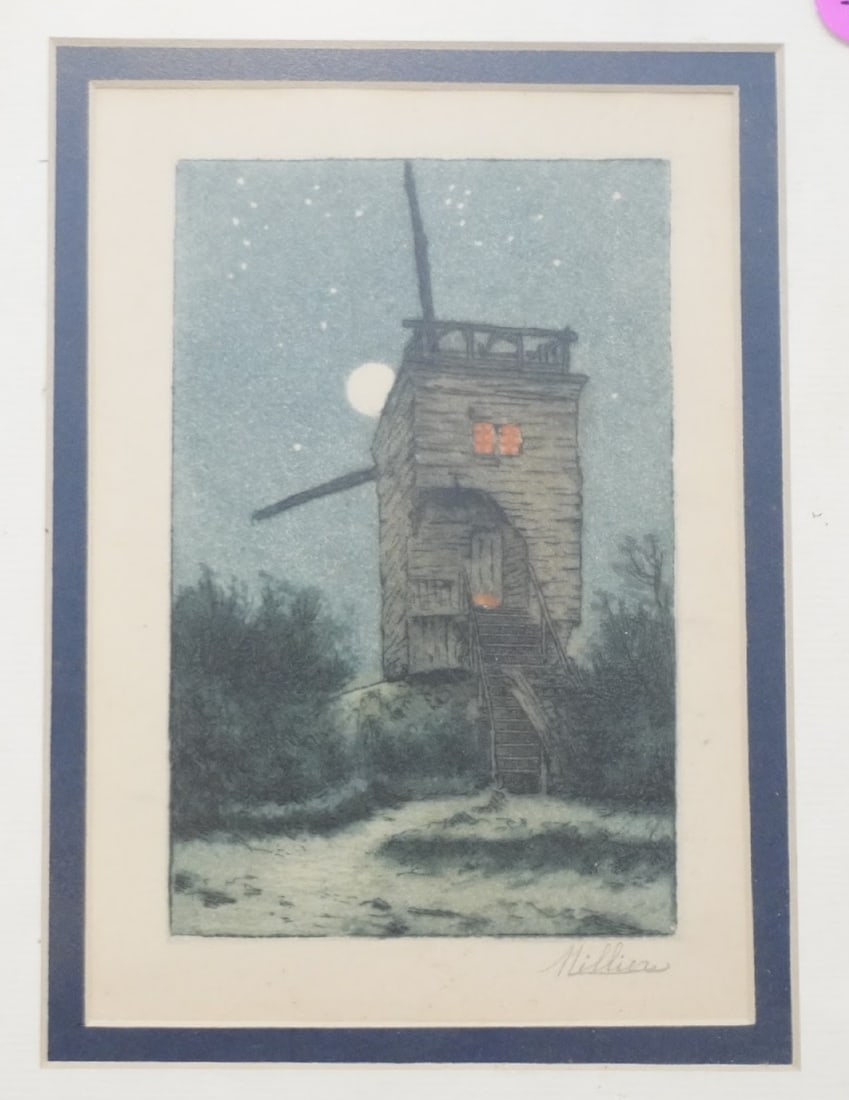 SIGNED ARTHUR MILLIER (1893-1975) ETCHING - 2