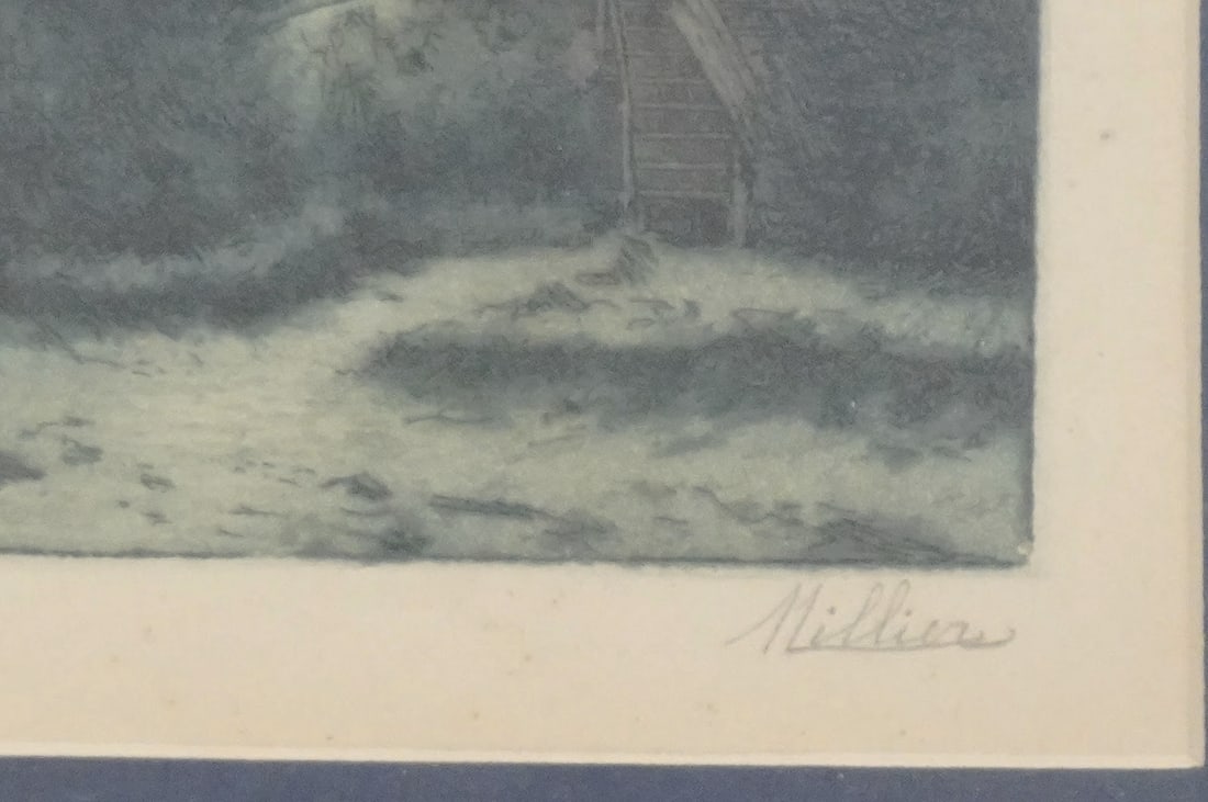 SIGNED ARTHUR MILLIER (1893-1975) ETCHING - 3