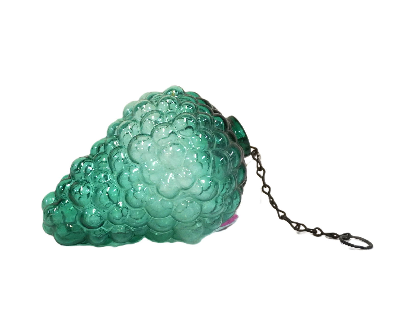 ANTIQUE GERMAN KUGEL GREEN GLASS GRAPES: Antique German Green Glass Grape Kugel. Measures 4"x4"x6".Weight 9 oz. **In house shipping available on this lot** If you win this lot, please select self arranged for in house shipping when paying**