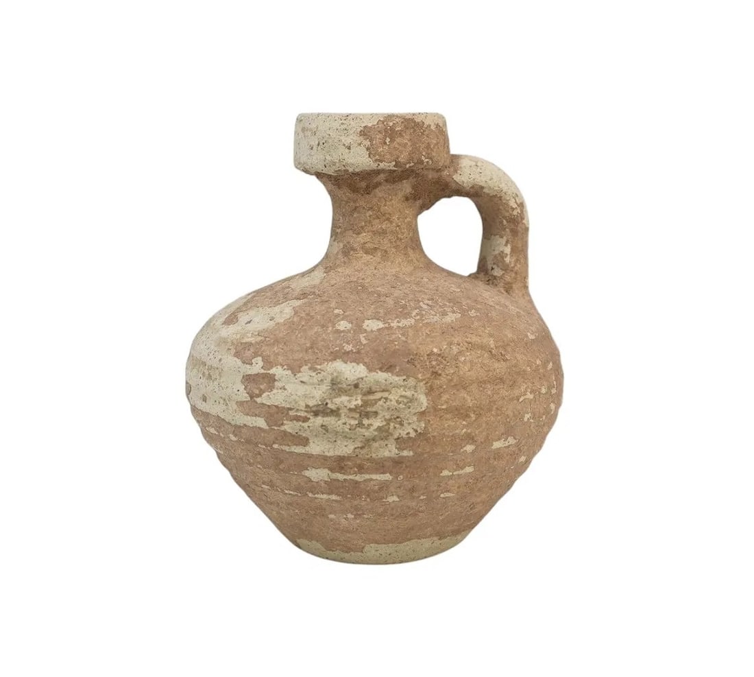 ANCIENT ROMAN TERRACOTTA POTTERY JUGLET (1 of 4)