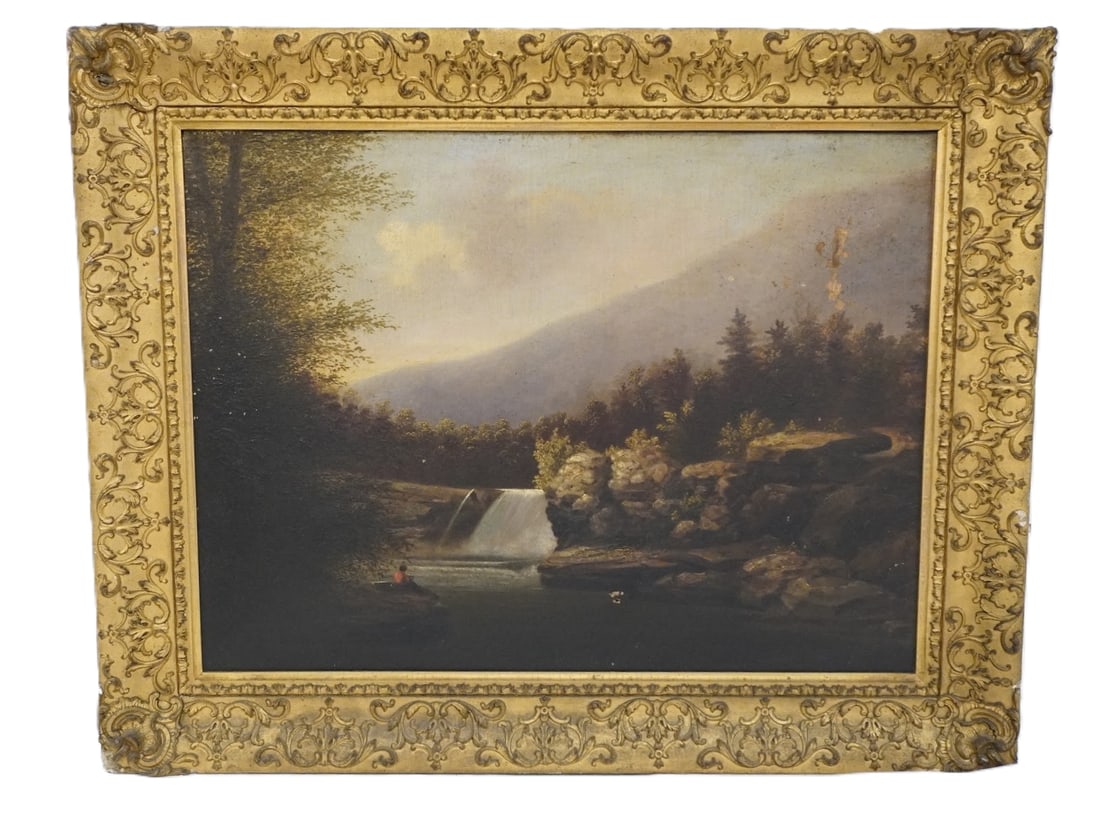 ANTIQUE OIL ON CANVAS HUDSON RIVER SCHOOL (1 of 7)