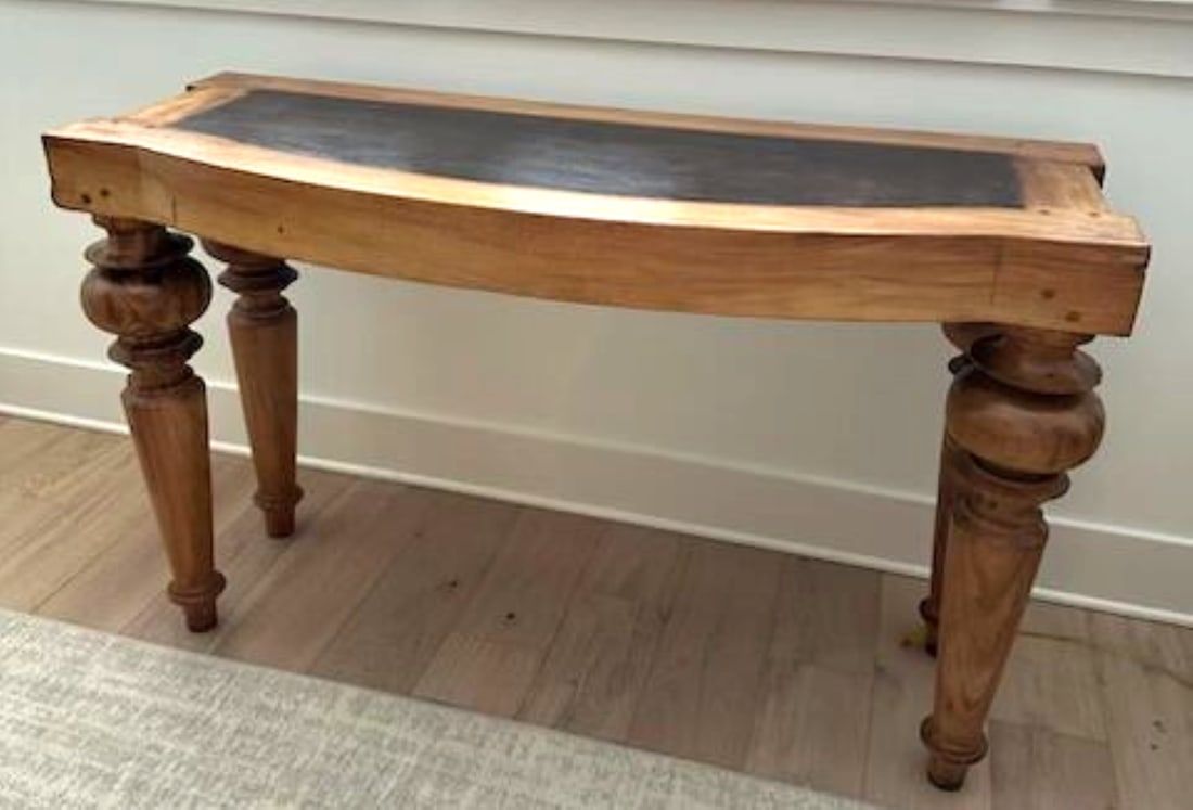 CUSTOM EXOTIC AFRICAN WALNUT CONSOLE (1 of 3)