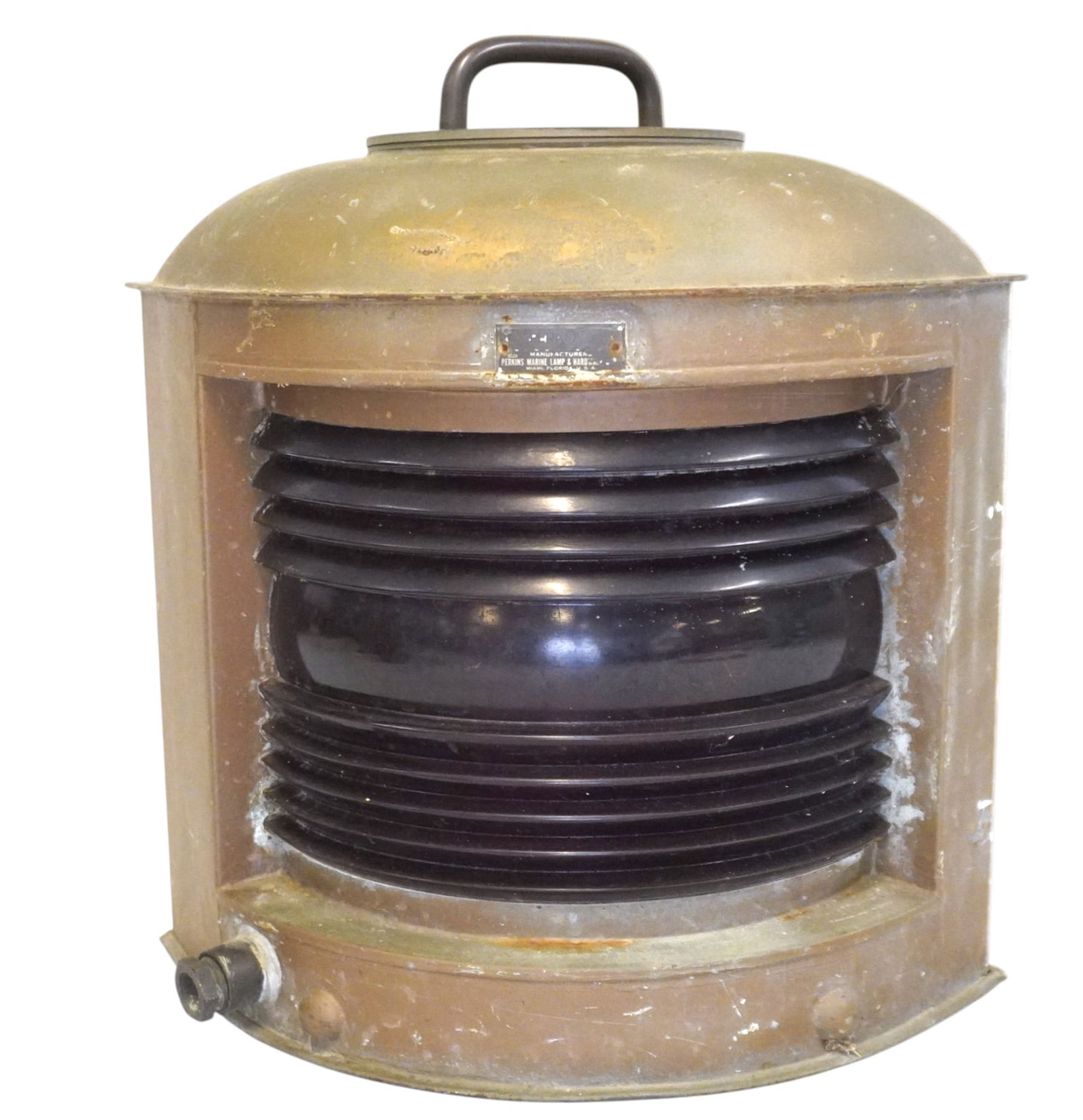 LARGE BRASS "PERKO" PERKINS MARINE & LAMP HARDWARE CORP. NAVIGATION LIGHT (1 of 5)