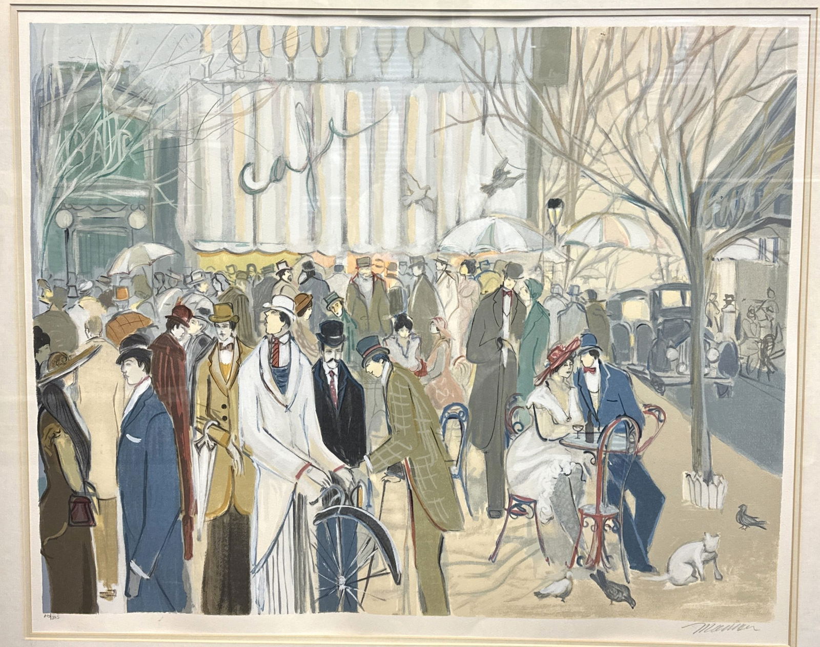 ISAAC MAIMON PARIS CAFE SIGNED LTD SERIGRAPH - 2