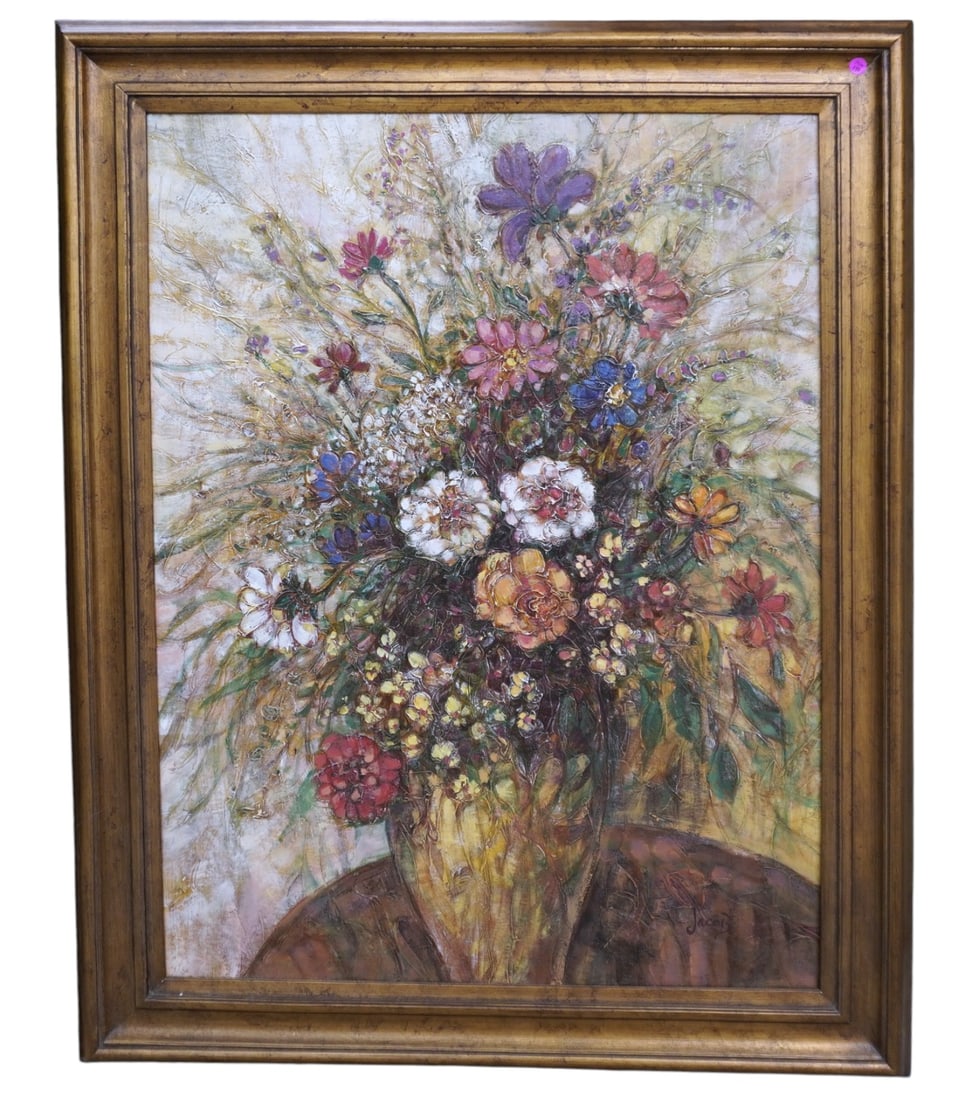 LARGE CONTEMPORARY FLORAL STILL LIFE GICLEE (1 of 4)