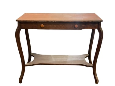 ANTIQUE ARTS & CRAFTS TIGER OAK LIBRARY TABLE WOLVERINE MFG CO.