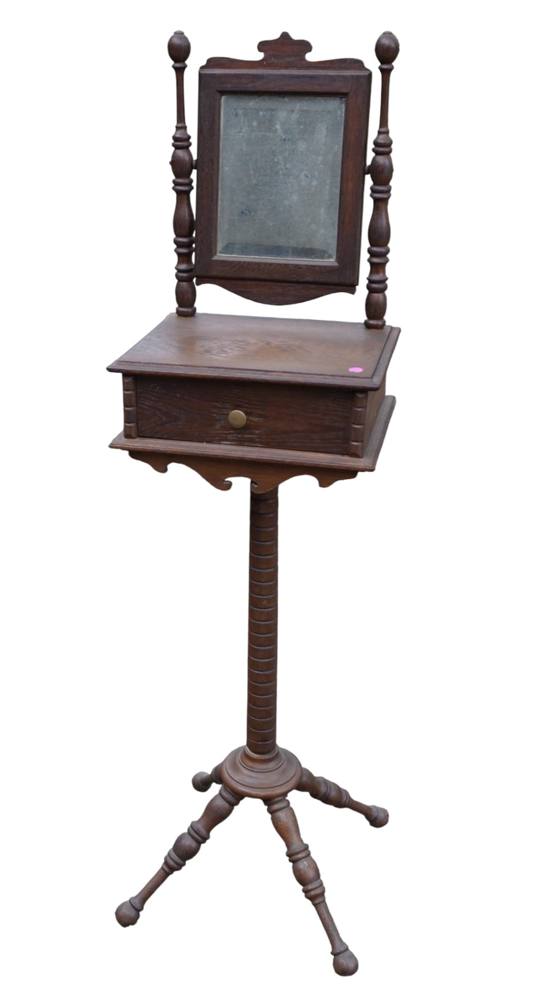 ANTIQUE AMERICAN OAK SHAVING STAND (1 of 6)