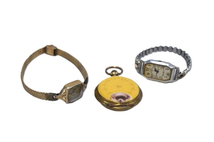3 VNTAGE 1920-30S WATCHES POCKET & WRISTWATCH