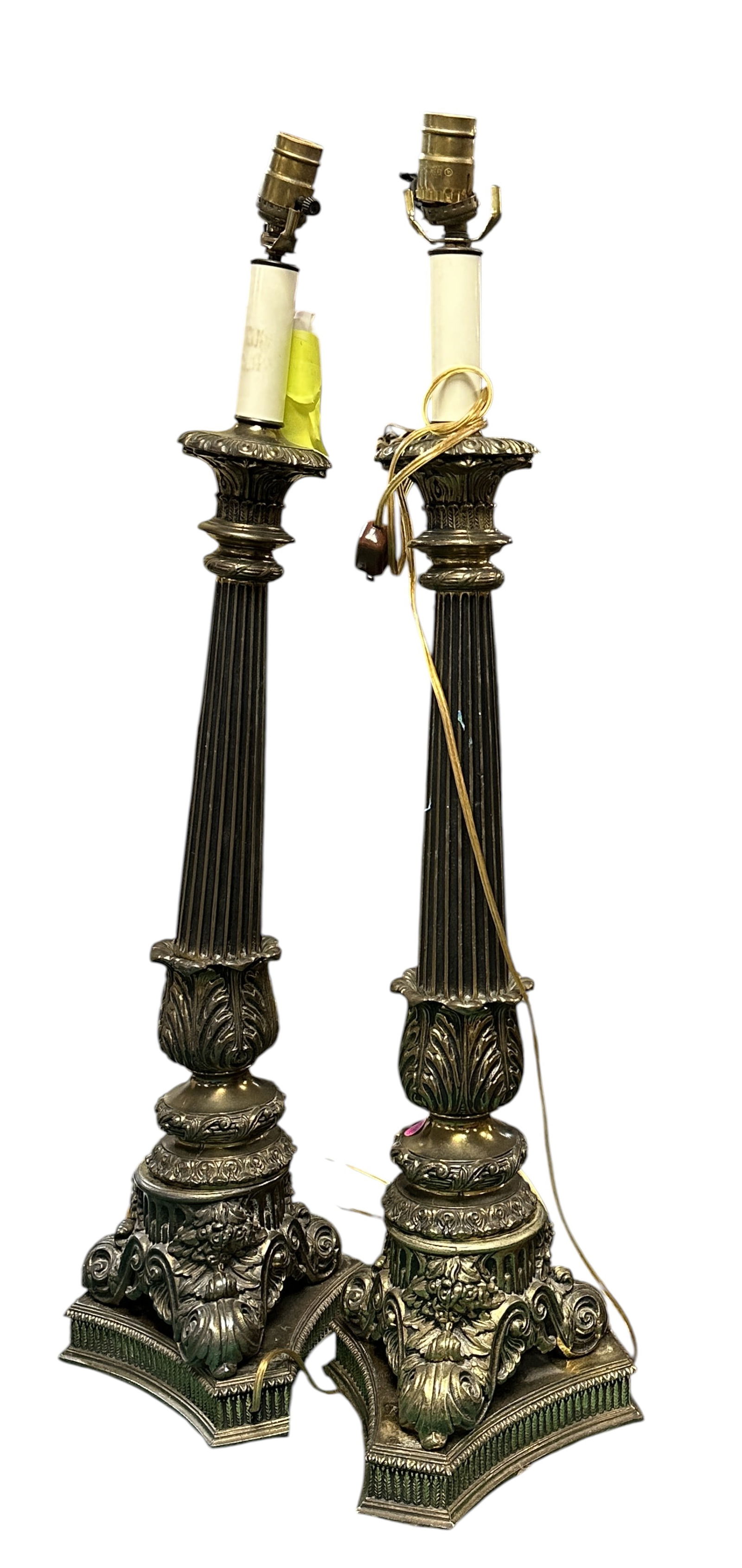 2 FLORENTINE CRAFTSMANSHIP HEAVY CAST EMPIRE STYLE LAMPS (1 of 4)