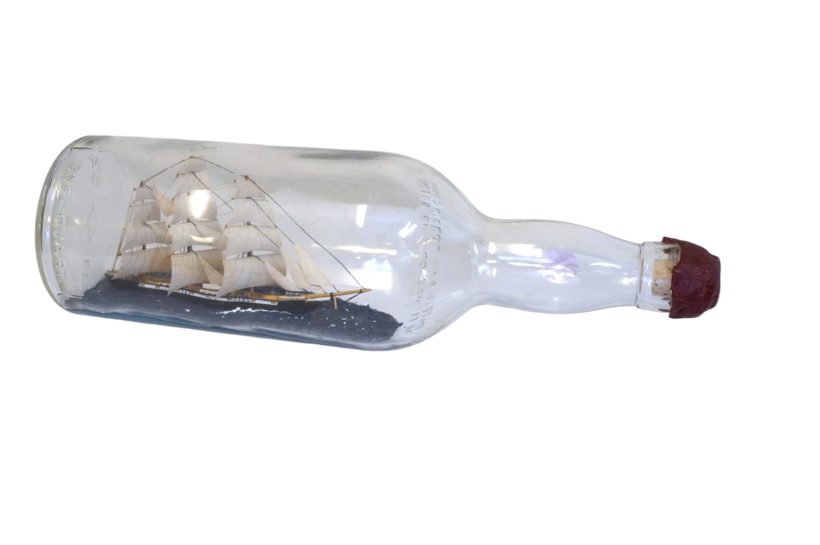 VINTAGE SHIP IN BOTTLE NAUTICAL DECOR (1 of 5)