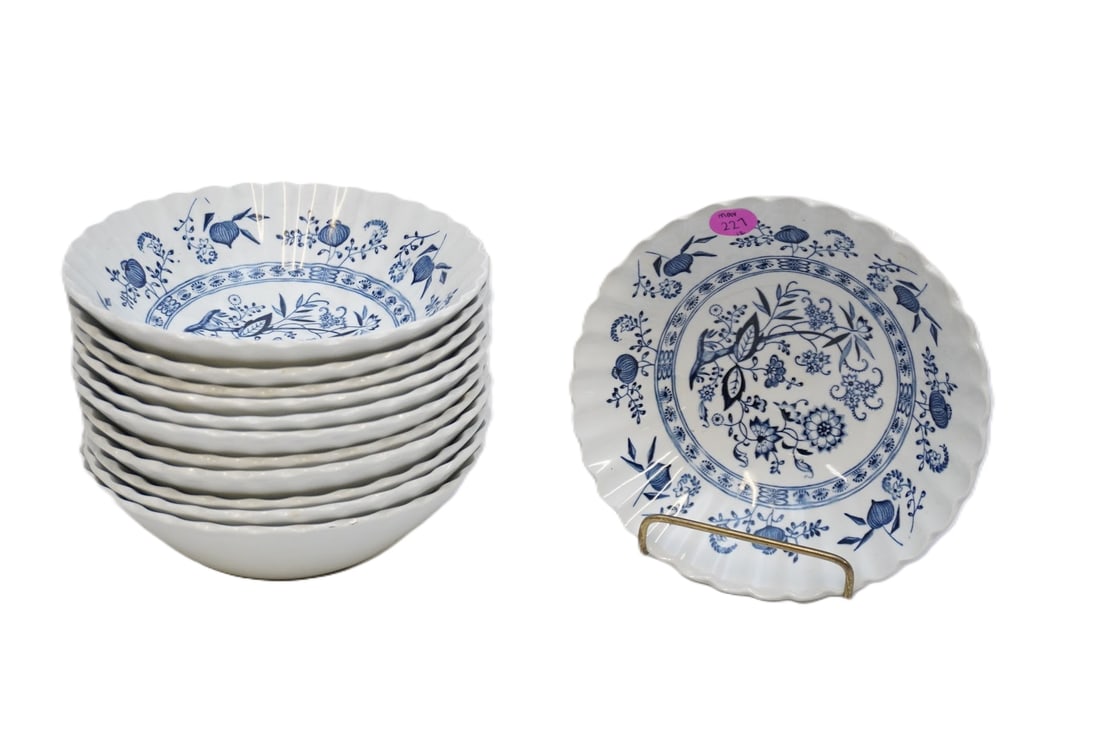 12 J&G MEAKIN BLUE NORDIC COUPE CEREAL BOWLS (1 of 3)