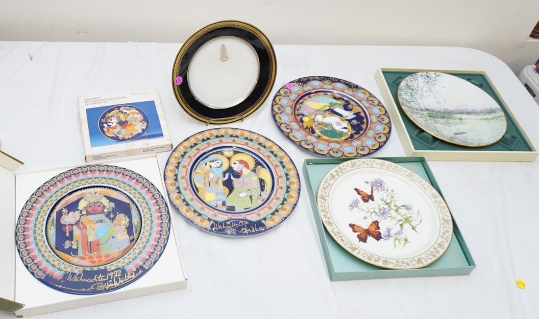 7 DECORATIVE CHINA PLATES - ROSENTHAL, ROYAL DOULTON, AND LENOX (1 of 9)