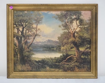 ROBERT WOOD FRAMED TEXTURED PRINT