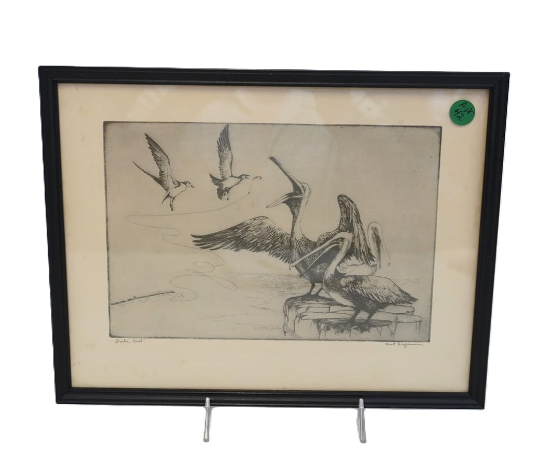 WILLIAM KENT HAGERMAN PELICANS ETCHING - 4