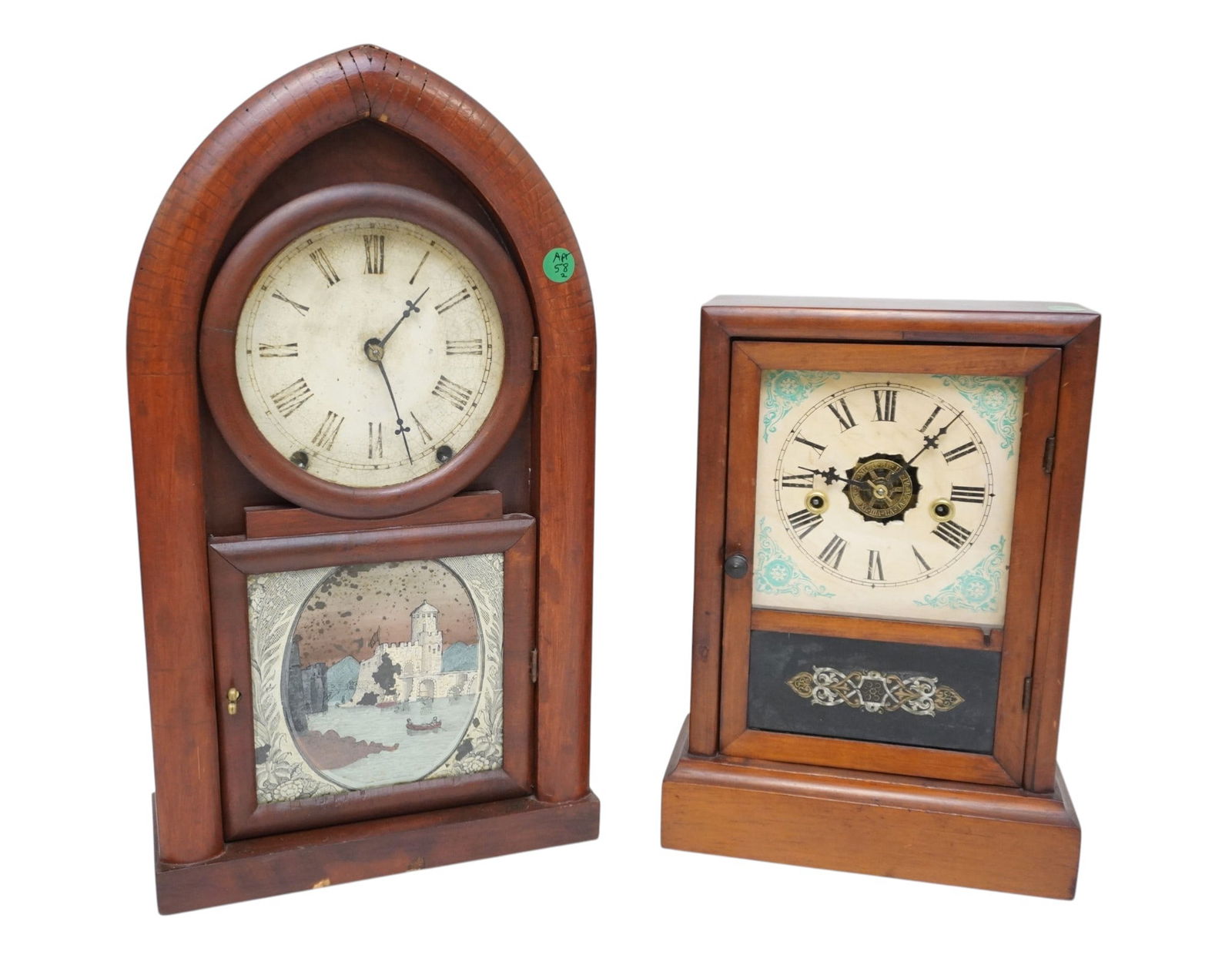 2 ANTIQUE MANTLE CLOCKS JEROME & SETH THOMAS (1 of 1)