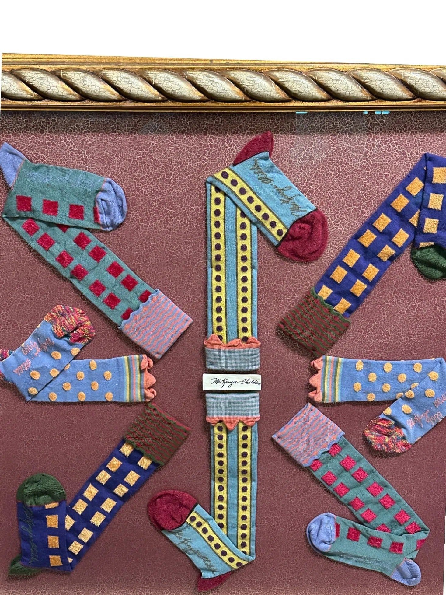 MACKENZIE-CHILDS CUSTOM FRAMED SOCKS - 2