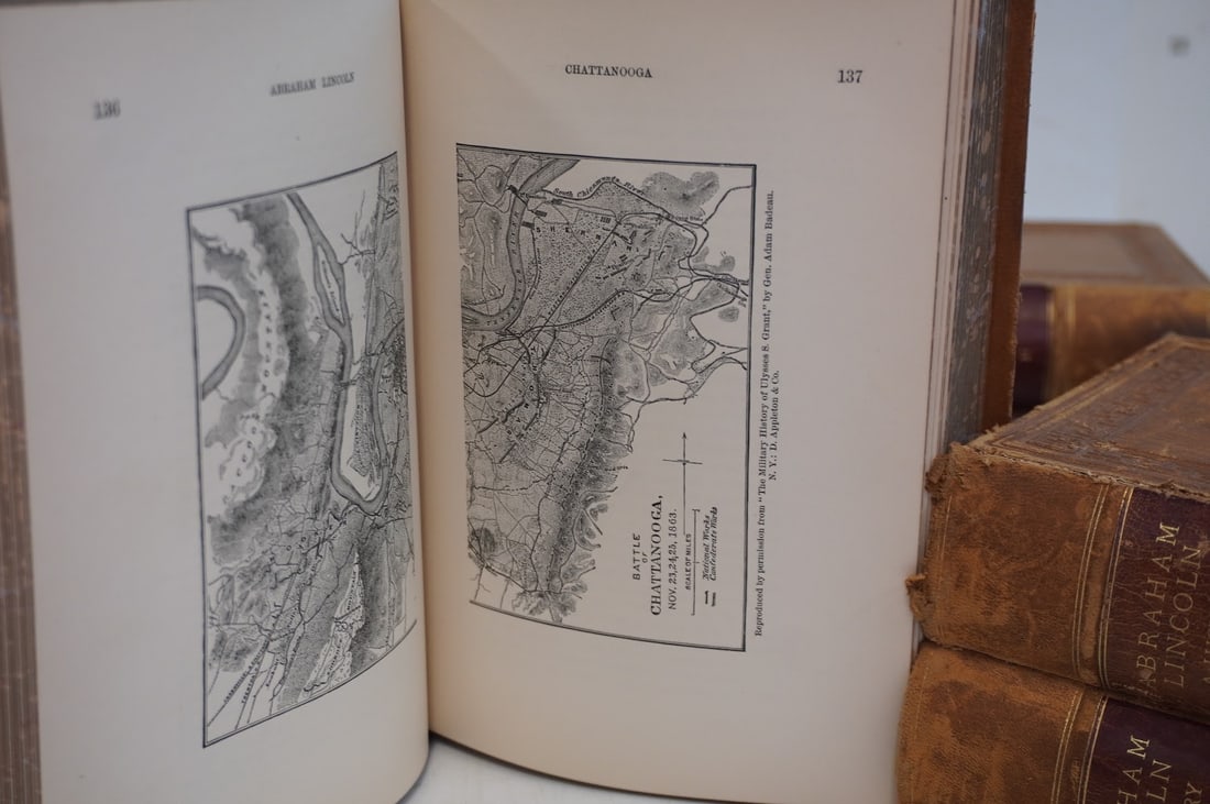ANTIQUE FIRST 1890 EDITIONS OF "ABRAHAM LINCOLN: A HISTORY" AND "ABRAHAM LINCOLN: COMPLETE WORKS" - - 6