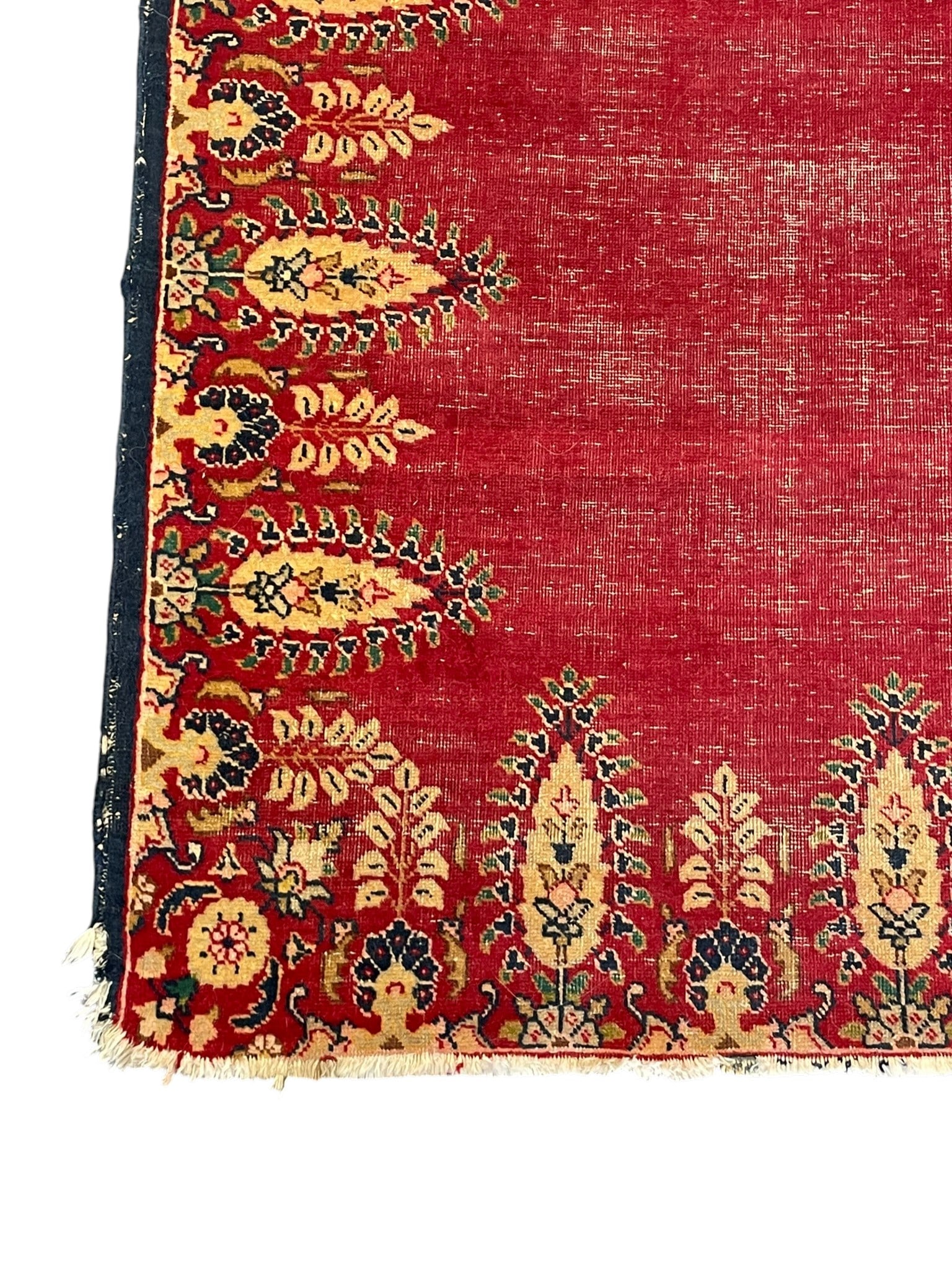 SIGNED ANTIQUE LONG PERSIAN TABRIZ RUNNER - 5