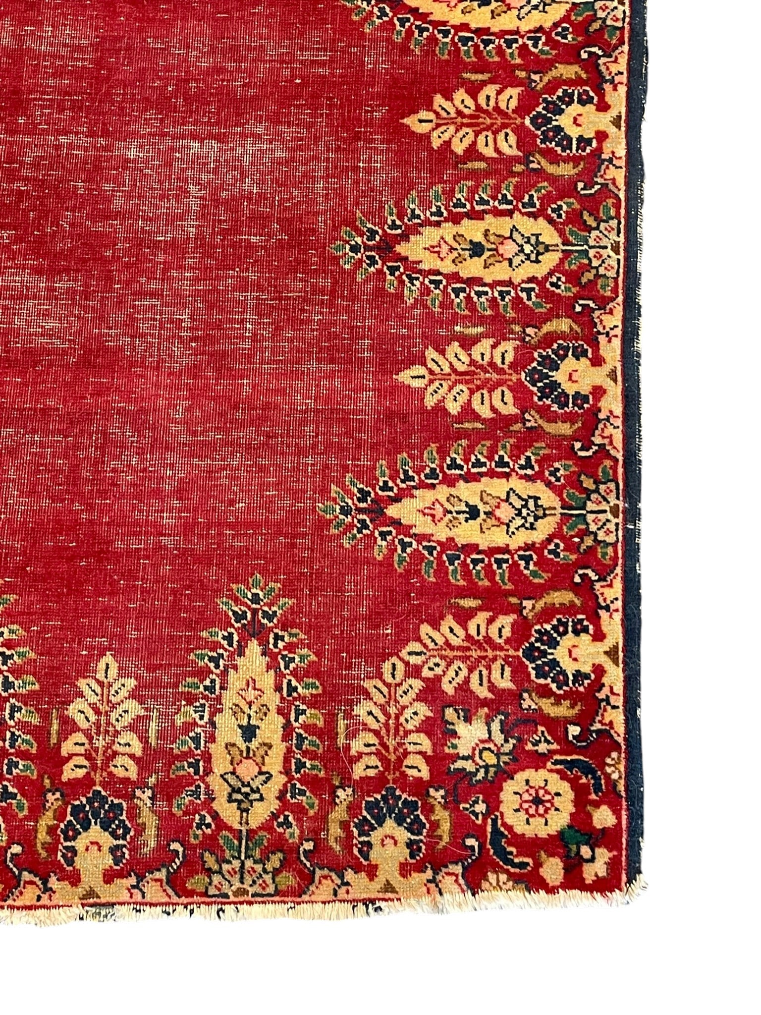 SIGNED ANTIQUE LONG PERSIAN TABRIZ RUNNER - 6