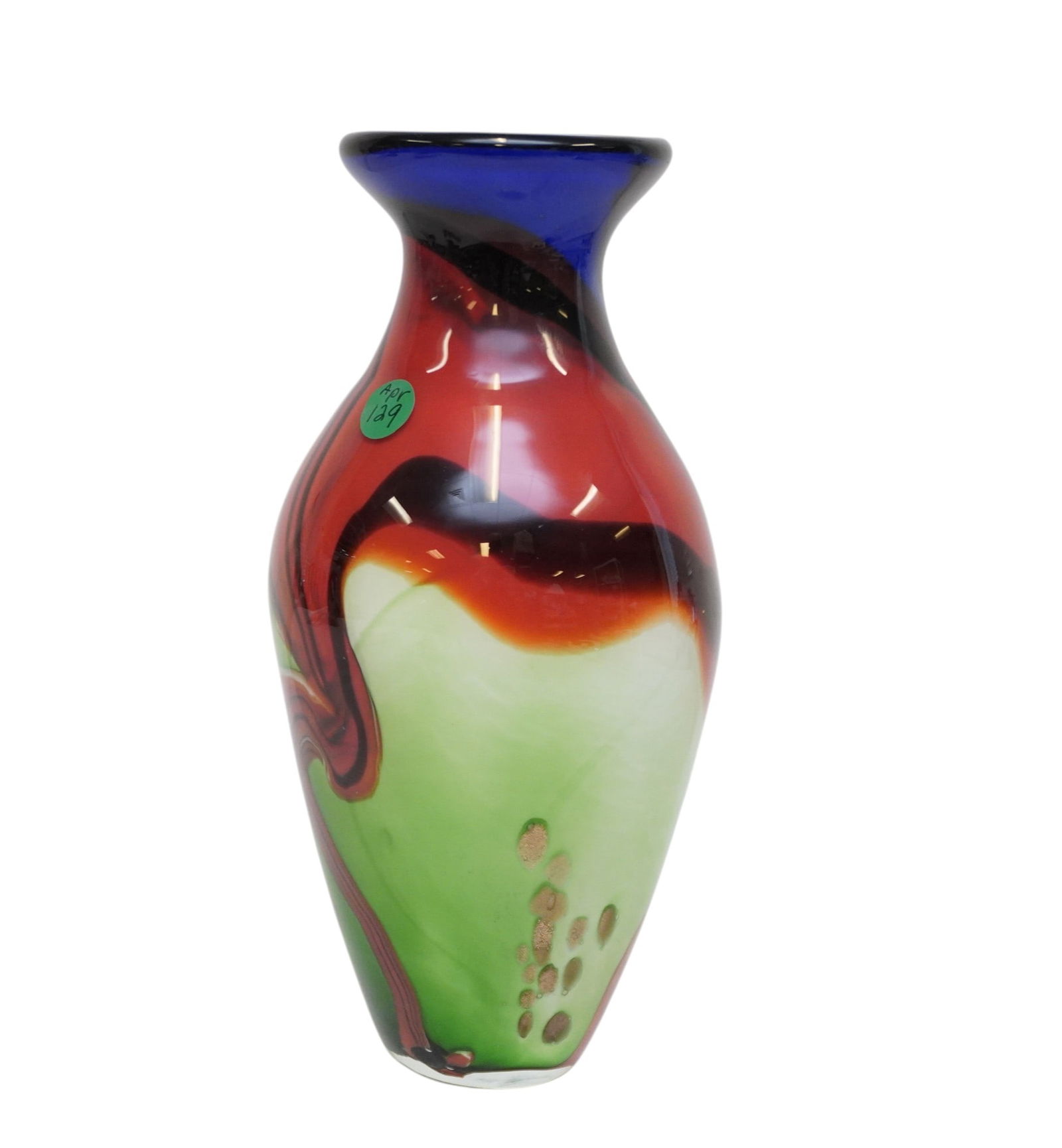 STUDIO SALVADORE MURANO STYLE ART GLASS VASE (1 of 4)