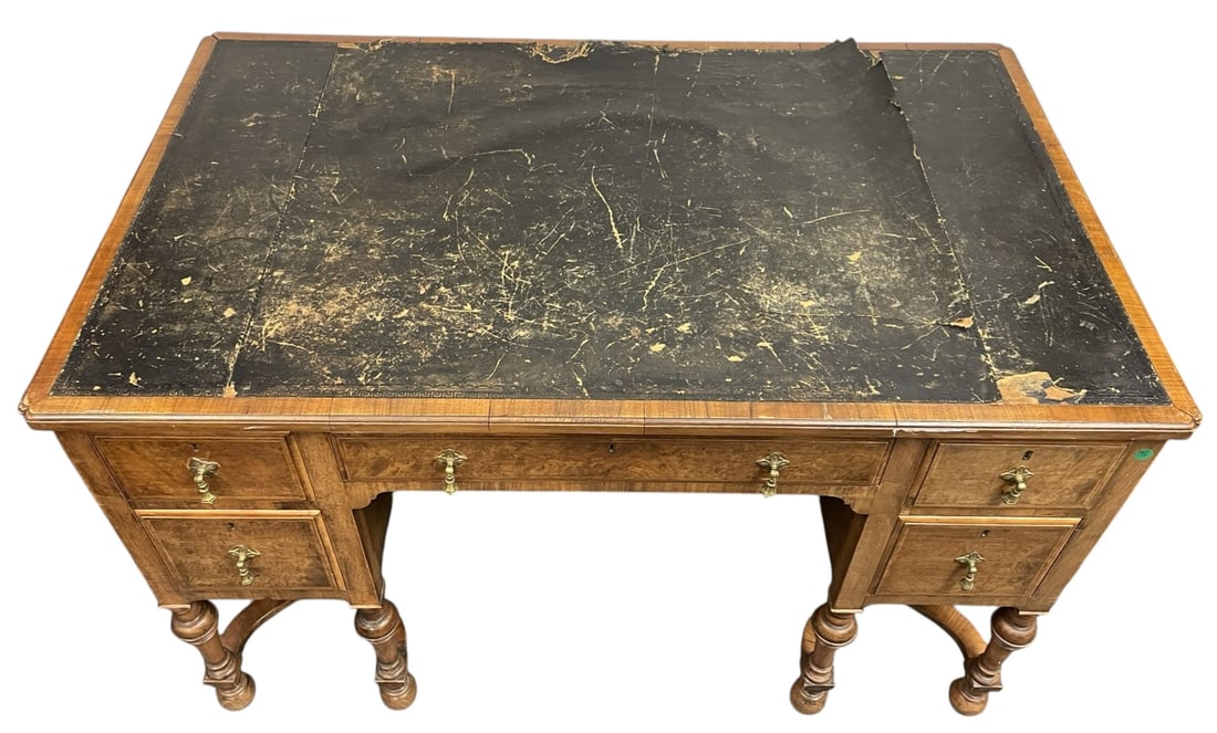 ENGLISH HOWARD & SONS BURR WALNUT DESK - 3