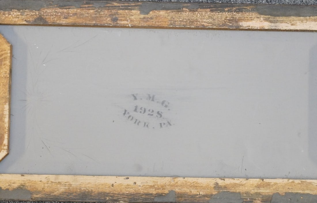 ANTIQUE ART DECO RECTANGULAR ETCHED MIRROR - 3