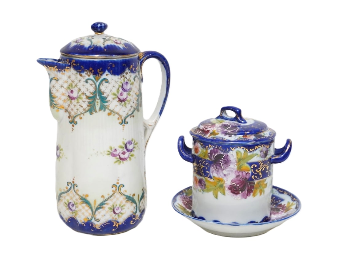 ANTIQUE CHOCOLATE POT & CONDENSED MILK CONTAINER (1 of 3)