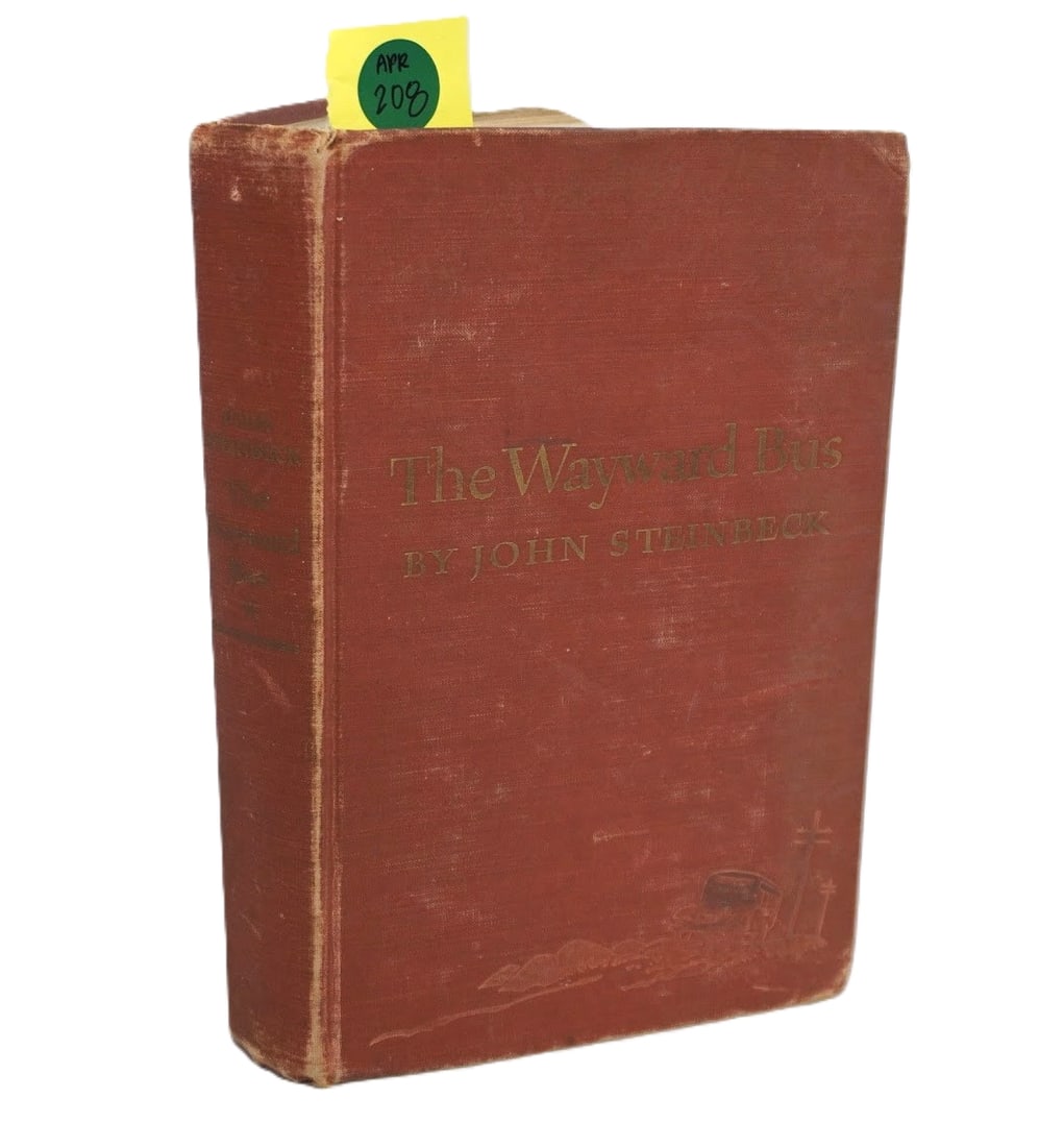 FIRST EDITION OF "THE WAYWARD BUS" BY JOHN STEINBECK: First Edition of "The Wayward Bus" by John Steinbeck. First published in 1947 by The Viking Press in New York. Measures approx. 5.5" x 8" x 1" and weighs 1 lb 1 oz. **In house shipping available on