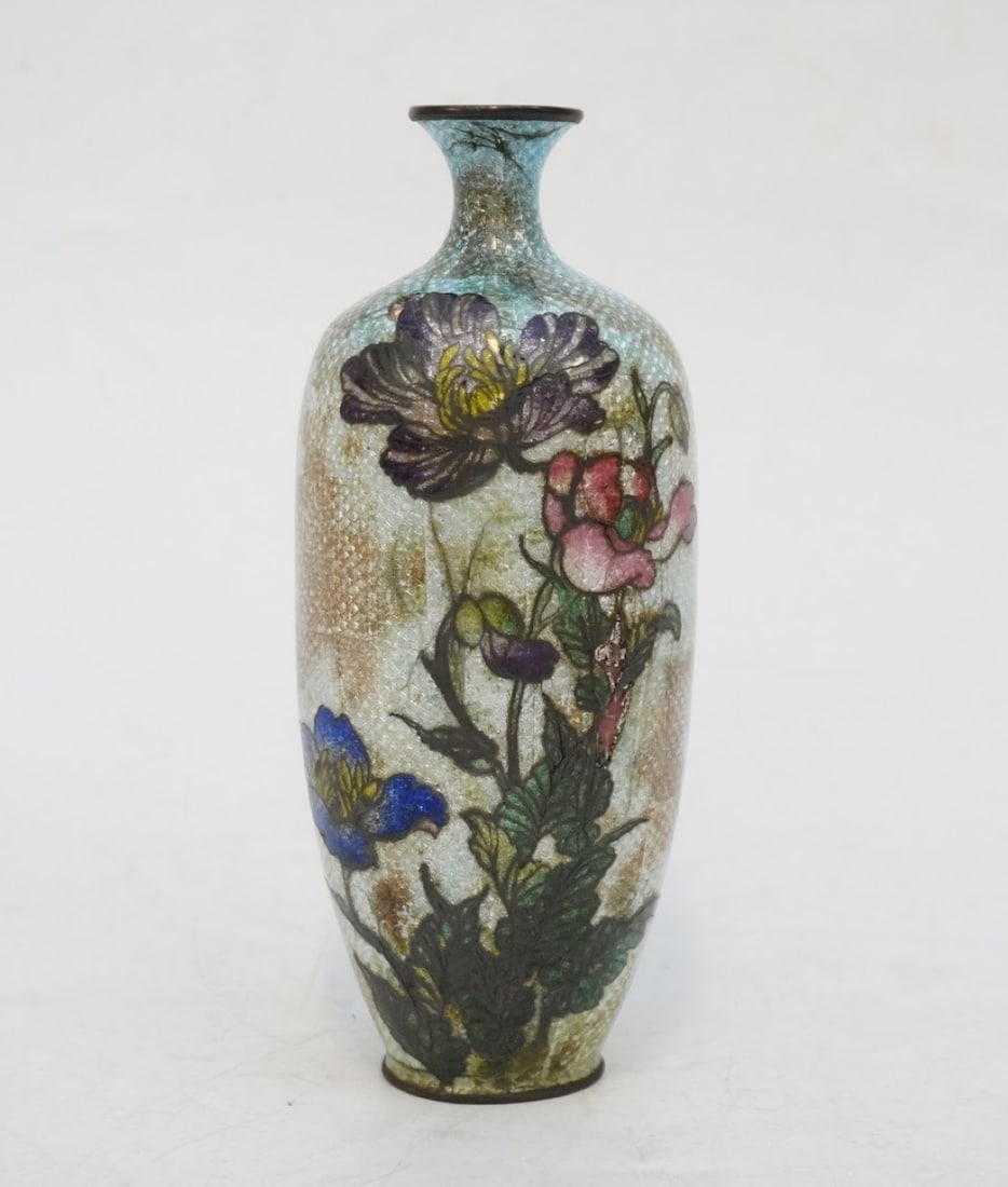 JAPANESE MEIJI JUNBAN CLOISONNE VASE (1 of 3)