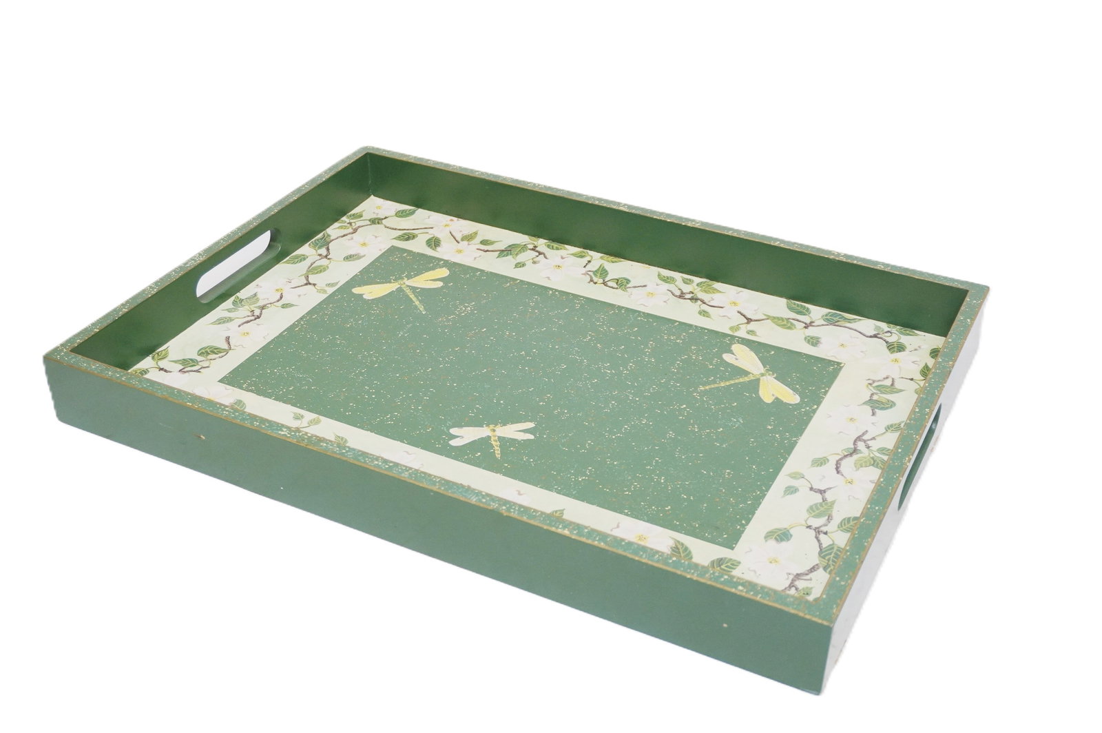 ESSEX COLLECTION DRAGONFLY TRAY: Essex Collection Dragonfly Tray. Measures approx. 20" x 14" x 2" and weighs 2 lbs 14 oz. **In house shipping available on this lot** If you win this lot, please select self arranged for in house shipp