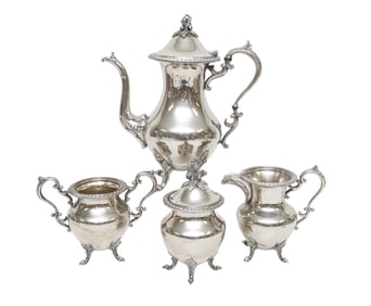 4 PC GORHAM DUCHESS SILVERPLATE COFFEE TEA SERVICE