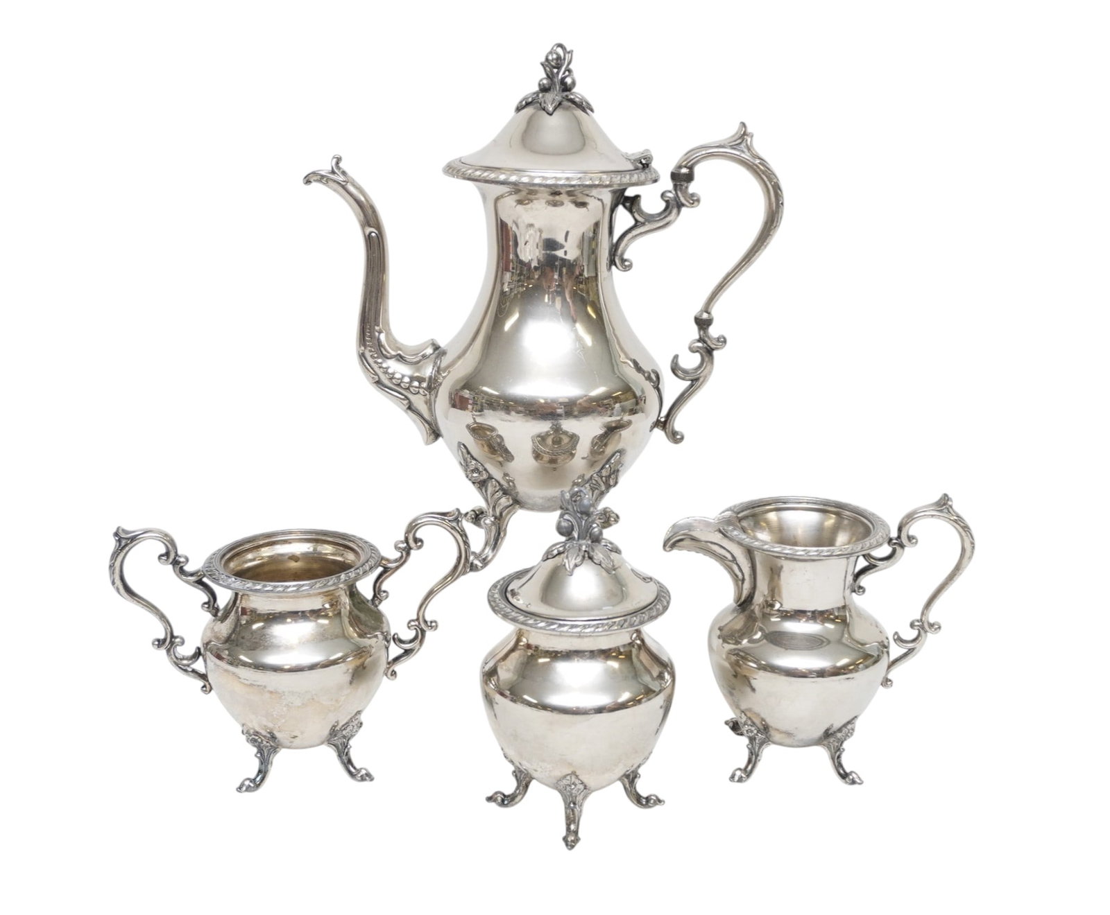 4 PC GORHAM DUCHESS SILVERPLATE COFFEE TEA SERVICE (1 of 6)